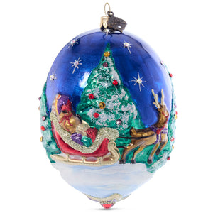 Jay Strongwater 2024 Christmas Delivery Glass Ornament