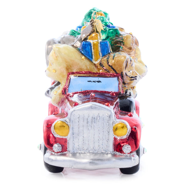 Load image into Gallery viewer, Jay Strongwater Baby&#39;s First Rolls Royce Glass Ornament
