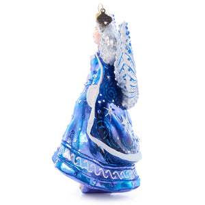 Jay Strongwater Night Angel Glass Ornament