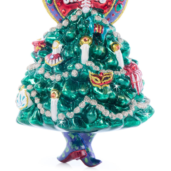 Load image into Gallery viewer, Jay Strongwater Nouveau Christmas Glass Ornament
