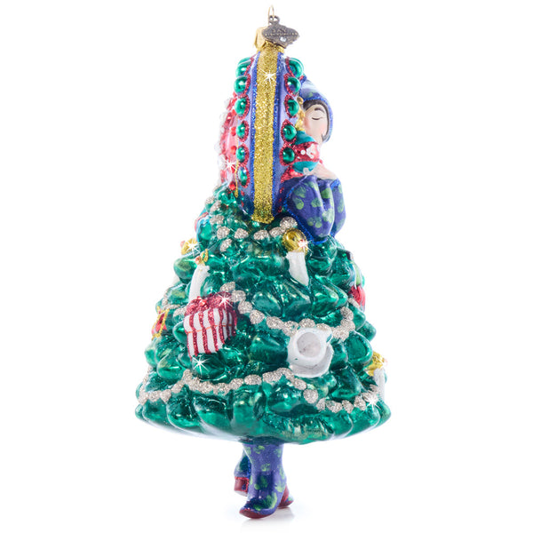 Load image into Gallery viewer, Jay Strongwater Nouveau Christmas Glass Ornament
