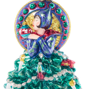 Jay Strongwater Nouveau Christmas Glass Ornament