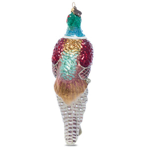 Jay Strongwater Pheasant Glass Ornament