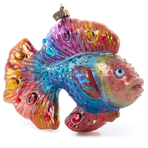 Jay Strongwater Fancy Fish Glass Ornament