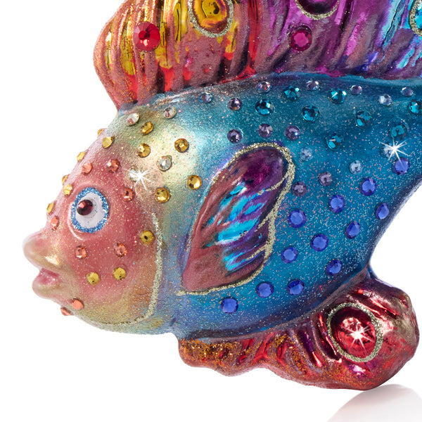 Load image into Gallery viewer, Jay Strongwater Fancy Fish Glass Ornament
