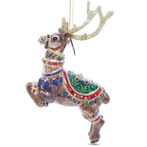 Jay Strongwater Dasher Glass Ornament