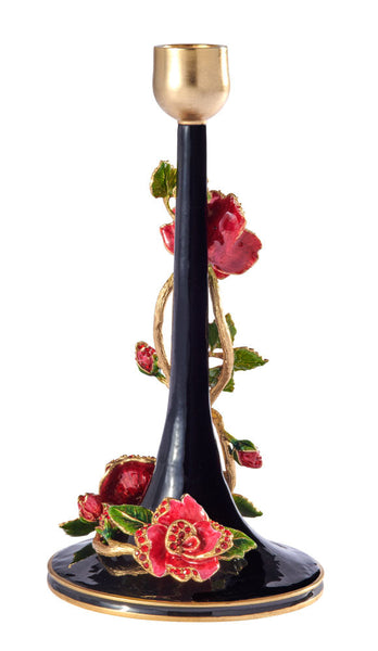 Load image into Gallery viewer, Jay Strongwater Layla Night Bloom Single Candlestick
