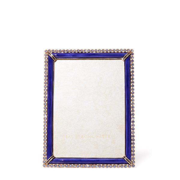 Load image into Gallery viewer, Jay Strongwater Lucas Stone Edge 5&quot; x 7&quot; Frame - Delft Garden
