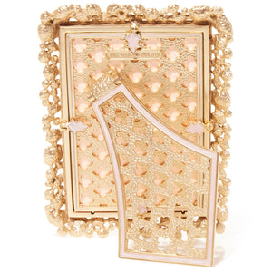 Jay Strongwater Emery Bejeweled 4" x 6" Frame - Baby Pink