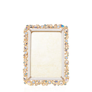 Jay Strongwater Emery Bejeweled 4" x 6" Frame - Pale Blue