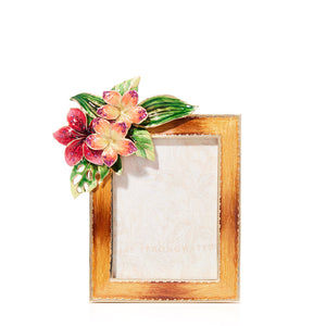 Jay Strongwater Tropical Flower Frame 3" x 4"