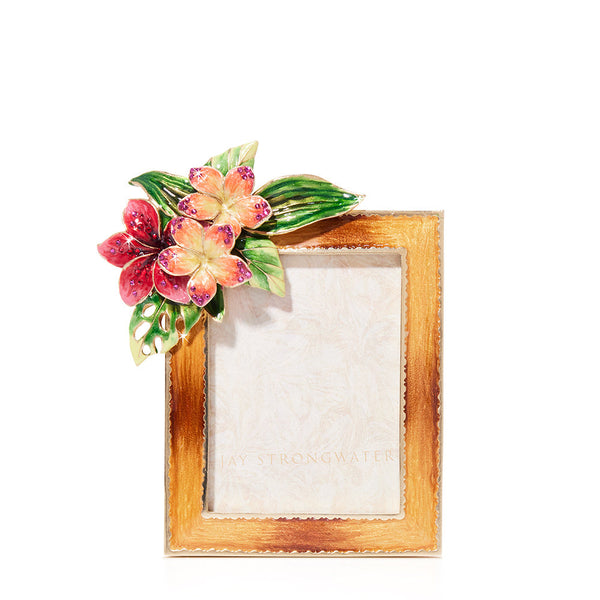 Load image into Gallery viewer, Jay Strongwater Tropical Flower Frame 3&quot; x 4&quot;
