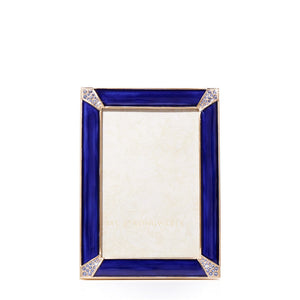 Jay Strongwater 4" x 6" Lavinia Frame - Delft Garden