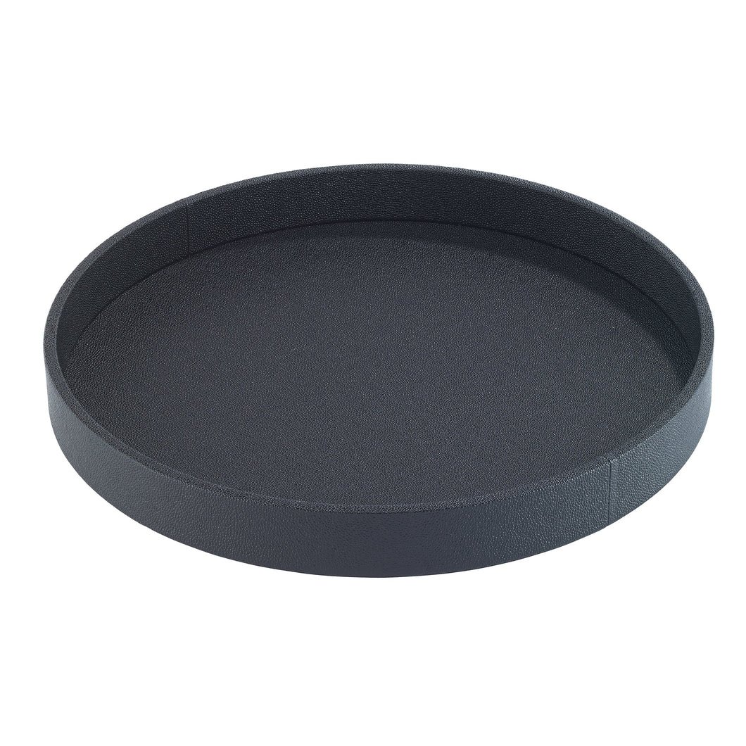 Bodrum Linens Skate Black Round Tray