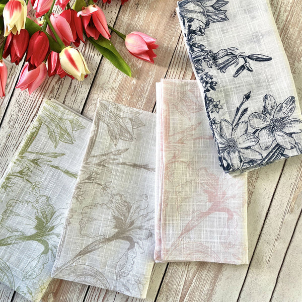 Load image into Gallery viewer, Bodrum Linens Spring Garden Linens - Linen Napkins - Set of 4
