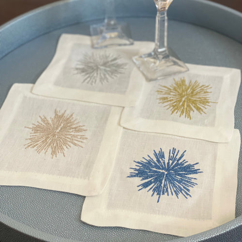 Bodrum Linens Starburst - Cocktail Napkins - Set of 4