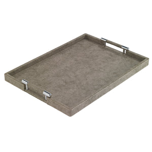 Bodrum Linens Stingray Bronze Rectangular Handle Tray