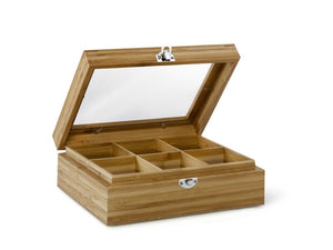 Bredemeijer 6 Compartment Tea Box with Window Bamboo