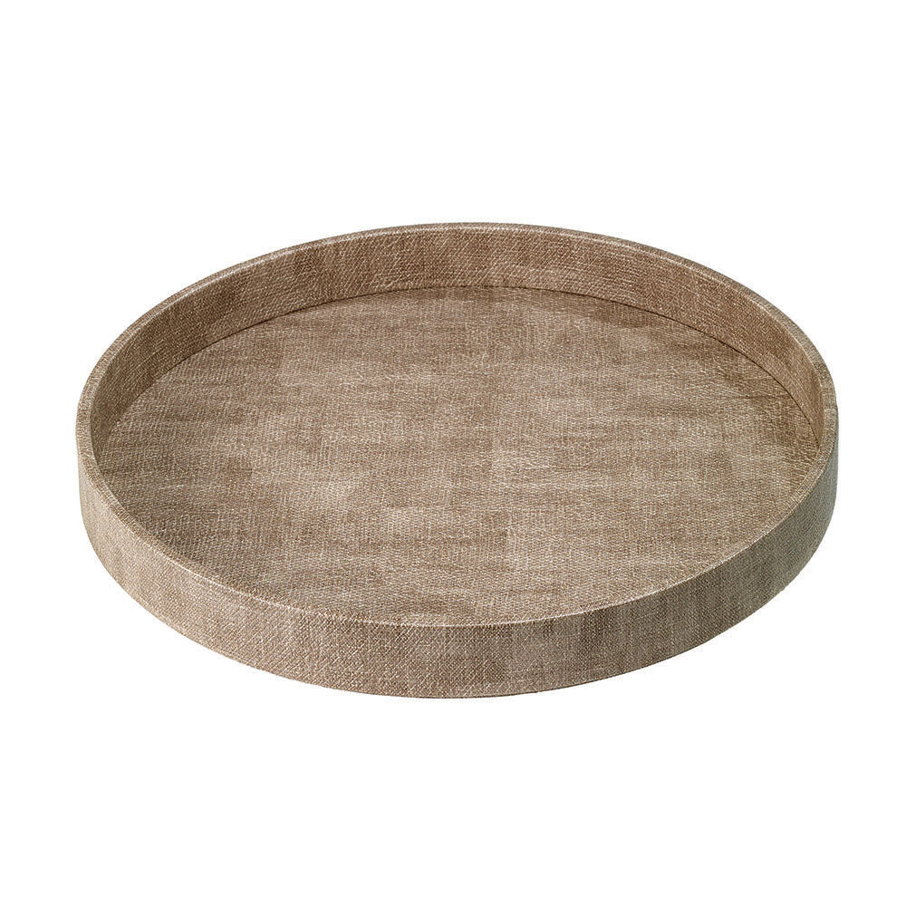 Bodrum Linens Luster Sand Round Tray