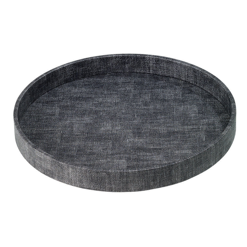 Bodrum Linens Luster Smoke Round Tray