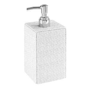 Bodrum Linens Wicker White Soap Dispenser