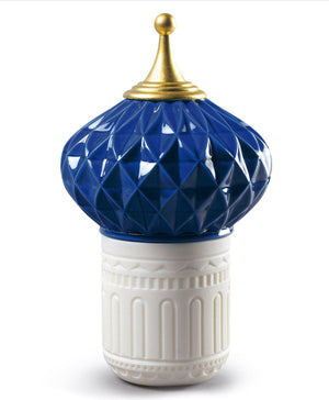 Lladro Blue Spire Candle 1001 Lights - Unbreakable Spirit Scent