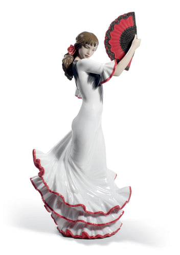 Lladro Passion and Soul Flamenco Woman Figurine - 60th Anniversary - Red