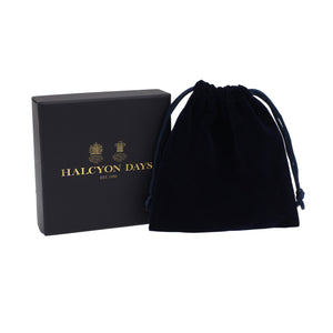 Halcyon Days Tennis Navy Gold Bangle