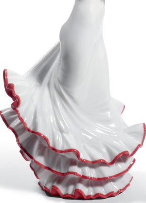 Lladro Passion and Soul Flamenco Woman Figurine - 60th Anniversary - Red