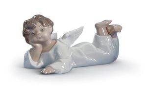 Lladro Angel Laying Down Figurine