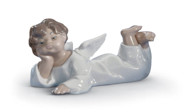 Load image into Gallery viewer, Lladro Angel Laying Down Figurine
