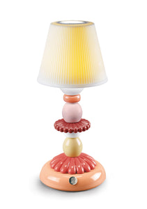 Lladro Lotus Firefly Table Lamp - Coral