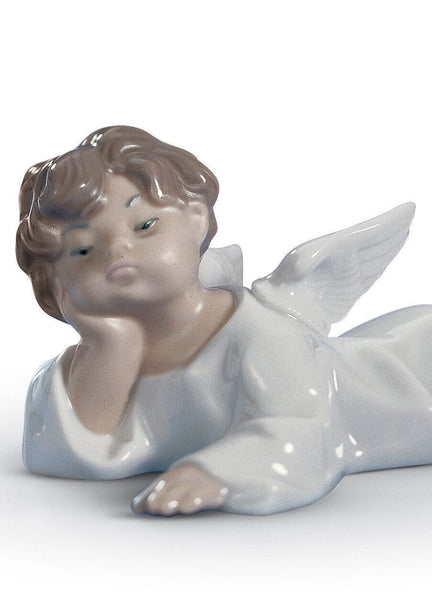 Load image into Gallery viewer, Lladro Angel Laying Down Figurine
