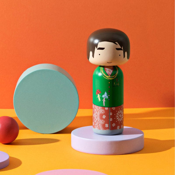 Load image into Gallery viewer, Lucie Kaas Sketch.inc - Kokeshi Doll - Gio, H14.8 cm
