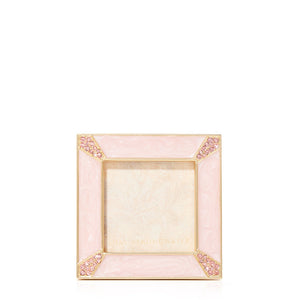 Jay Strongwater Leland Pavé Corner 2" Frame - Baby Pink