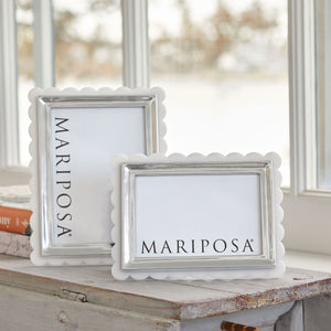 Mariposa White Acrylic Scallop 4x6 Frame