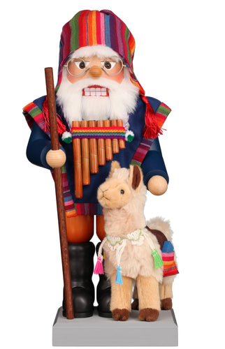 Christian Ulbricht Premium Nutcracker - Santa With Llama - 17.5