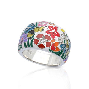 Belle Etoile Bee Garden Ring - White