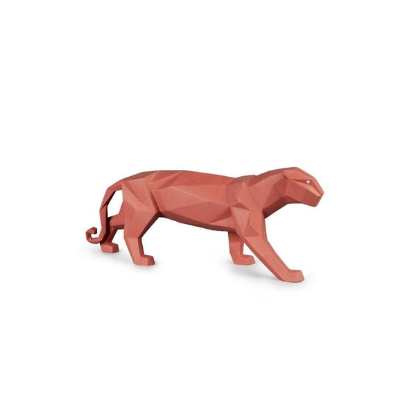 Load image into Gallery viewer, Lladro Panther Figurine - Coral Matte
