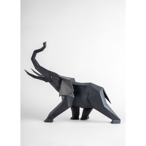 Load image into Gallery viewer, Lladro Elephant Sculpture - Black Matte
