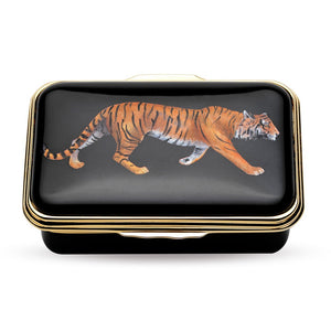 Halcyon Days "Tiger" Enamel Box