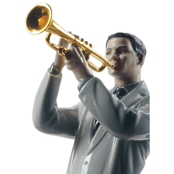 Load image into Gallery viewer, Lladro Jazz Trumpeter Figurine
