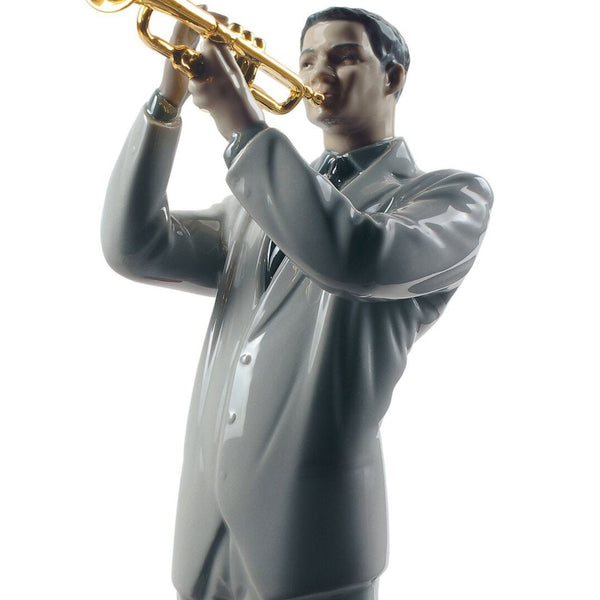 Load image into Gallery viewer, Lladro Jazz Trumpeter Figurine
