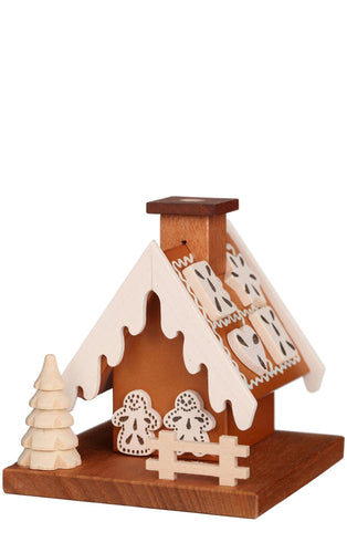 Christian Ulbricht Incense Burner - Smoker - Gingerbread House (Natural) - 3.5