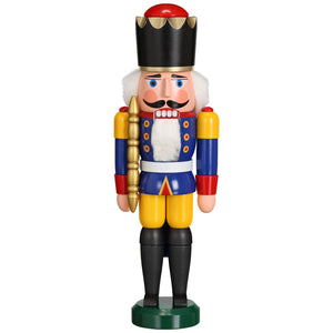 Seiffener Volkskunst King Blue 11.4" Nutcracker