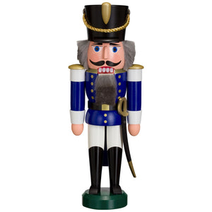 Seiffener Volkskunst Hussar Blue 11" Nutcracker