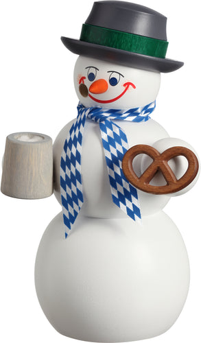 Seiffener Volkskunst Snowman Bavarian 5.5