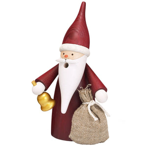 Seiffener Volkskunst Santa Gnome With Presents 6.3" Incense Smoker