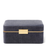 AERIN Beauvais Velvet Jewelry Box - Dusk Blue