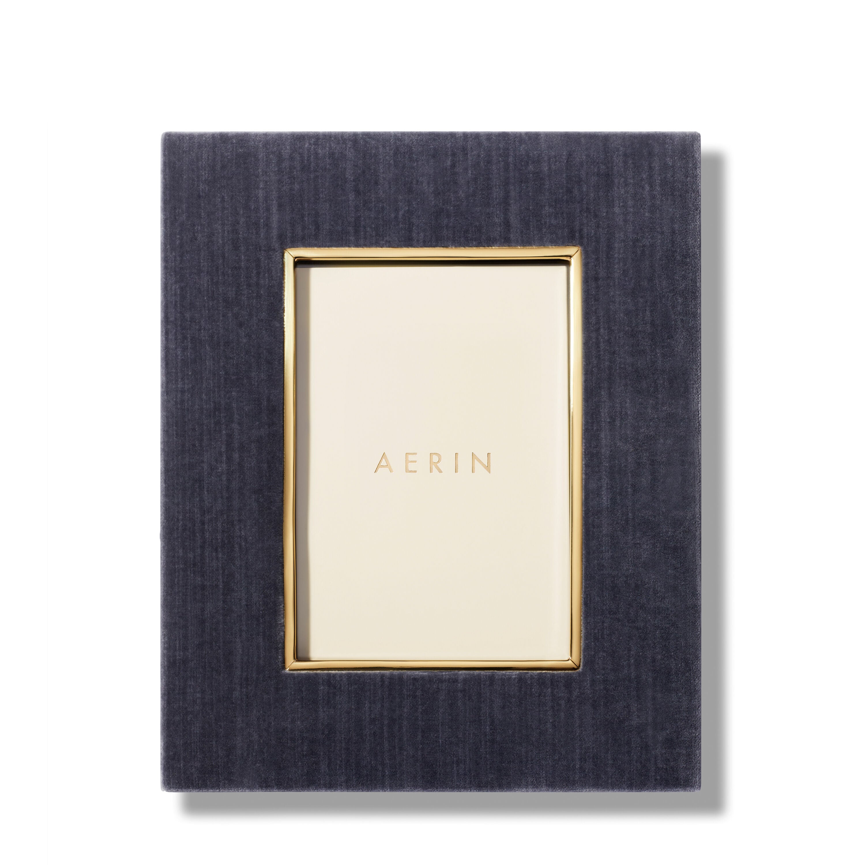 AERIN Valentina 4x6 Velvet Frame Dusk Blue Lifelong Collectibles